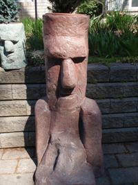 redhead garden statue
