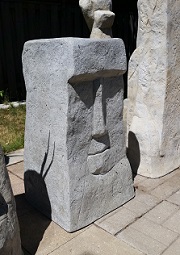 moai statue planter