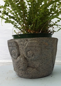 The Professor Garden Statue With Fern