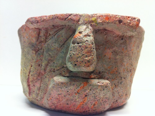 Easter Bob Moai Flower Pot