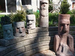 Moai Heads Statues