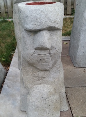 Moai head planter