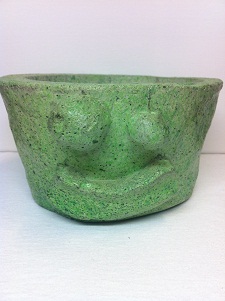 Green Rockface Garden Statue