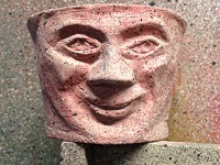 Red Smilin N Garfunkel Garden Statue