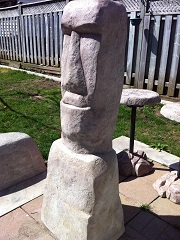 Moai granite garden statue